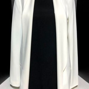 Mural white, open blazer